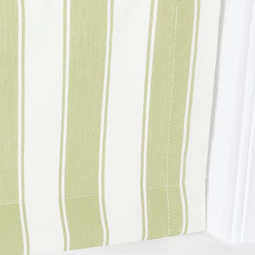 Image of TWOPAGES No Drill Cordless Roman Shades Classic Olivine Bordered Pinstripe Roman Blinds for Windows, Light Filtering Blackout Blinds Farmhouse Shades for Kitchen Customized Blinds, 1 Piece