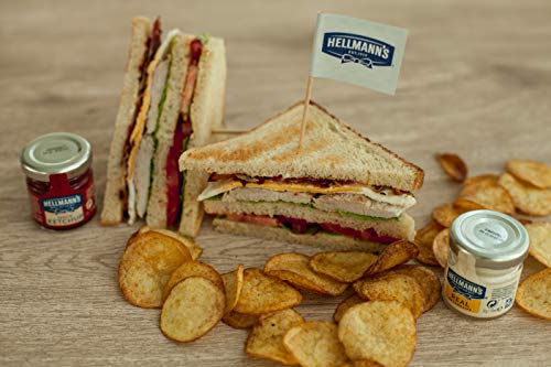 Hellmann’s Real Mayonnaise Mini Glas (perfekte Serviergröße im Gastraum) 1er Pack (80 x 33 ml)