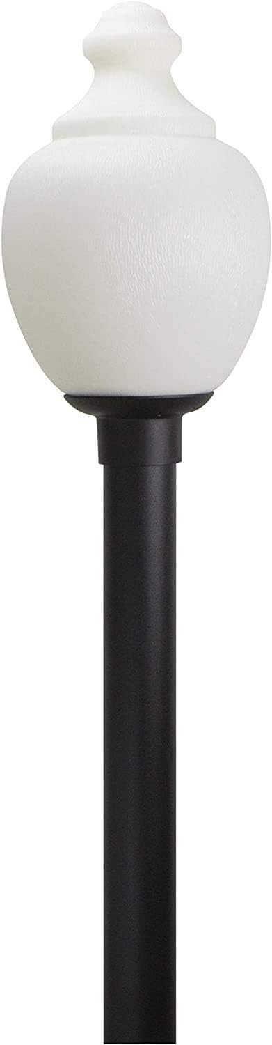 KASTLITE Lamp Post Acorn Combo Lighting Fixture | 16.14" H x 10.75" W | Clear Polycarbonate Lens with Black Fitter Wing Clips | Fits 3" Diameter Posts (Not Included) | Comes with with 5000K LED Bulb