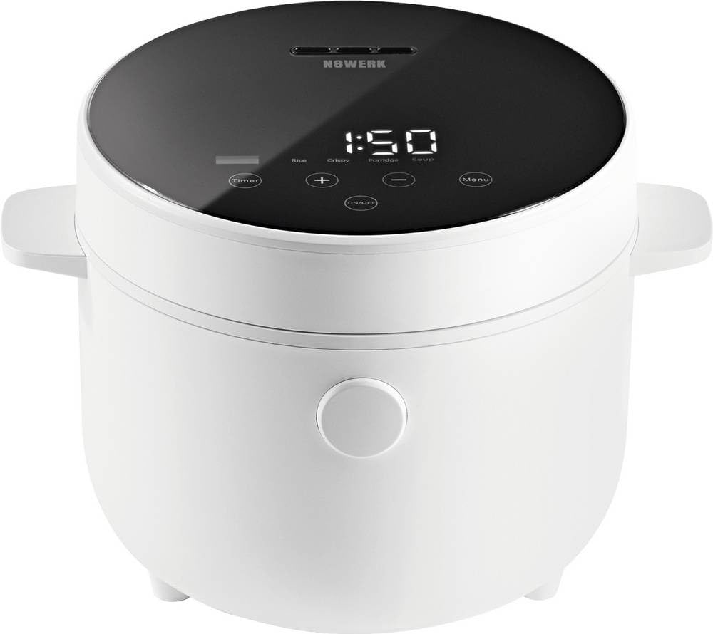 Digitaler Reiskocher 2 Liter Fassungsvermögen | 5 Programme | Touch-Display | ohne Anhaften & Überkochen | automatische Warmhaltefunktion & Überhitzungsschutz | inkl. Dampfgarer-Einsatz