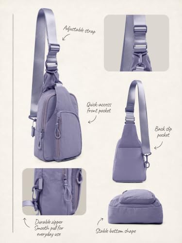 Image of ODODOS Sling Bag with Adjustable Straps Crossbody Chest Bag Lightweight Backpack for Casual Traveling Hiking