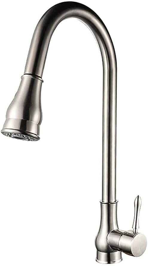 Robinet d'évier de cuisine mitigeur pivotant 360 laiton massif chromé