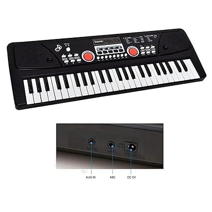 Image of Kids Piano Keyboard 49 Keys with Mic | Electronic Musical Toy for Kids | Learning Piano with Recording, Playback & Demo Songs | Gift for Boys Girls 3-8 Year (Battery Not Included)