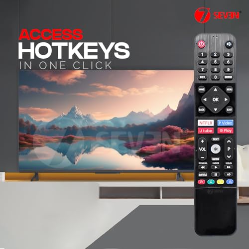 Image of 7SEVEN Compatible with Nokia Tv Remote Control Original Suitable for Smart Android 4K LED UHD OLED HD Nokia Television with OTT Hotkeys - Infrared Non Voice Command Remote Control