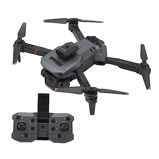Drone dobrável, quadricóptero de controle remoto, sistema de três câmeras para gravação de vídeo (bateria tripla)