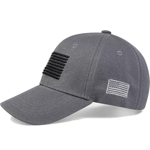Image of IZUS Women USA-Flag Baseball-Cap American Patriotic Baseball Hats Men's Distressed-Cotton Dad-Hat for Adult Teens