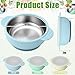 BUSOHA 3 Pack Stainless Steel Baby Bowls with Lid – 2-in-1 Toddler Feeding Bowl Heat-Resistant Spill-Proof Plate Suction Bowls for Kids Baby Toddler Food Feeding