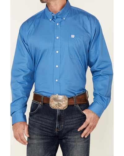 Cinch Western Shirt Mens Long Sleeve Button Down Solid Blue MTW11037993