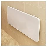 CYGJSYEA Wall Mounted Folding Table,White Floating Desk for Small Spaces,Stainless Steel Bracket Laundry Folding Table,Wall Folding Desk,Home Bars and Dining Establishments70x40cm /27.5" x 15.7"