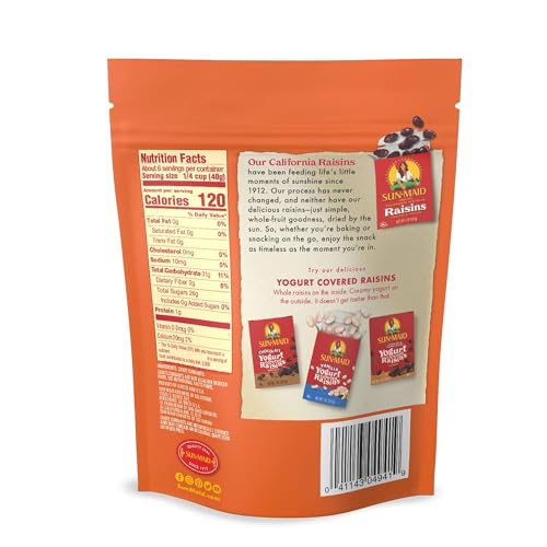 Image of Sun-Maid California Sun-Dried Zante Currants - (10 Pack) 8 oz Resealable Bag - Dried Fruit for Healthy Snacks and School Lunches