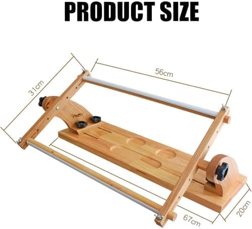 Soporte de aro para bordar en casa con base de madera y rotación flexible 6