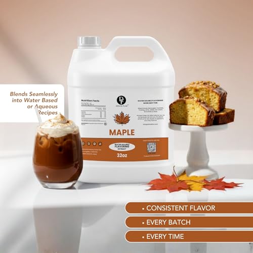 Image of Dolce Flav Maple Flavoring 32 oz - Bulk Syrup Extract for Bakery Manufacturing, Restaurants & Foodservice