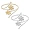 Guyode Galvanica Bracciale Donna, Elegante Bracciale Personalizzato, Abbinabile Set Braccialetti, Regolabile Set Bracciali Donna per Molte Occasioni Come Feste Spettacoli Fotografici(Gold/Silber