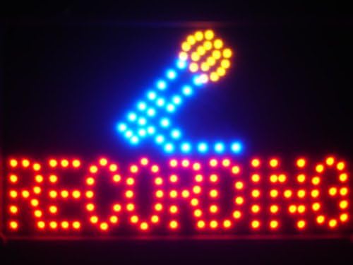 ADVPRO led109-r Recording On Air Microphone Decor Led Neon Sign