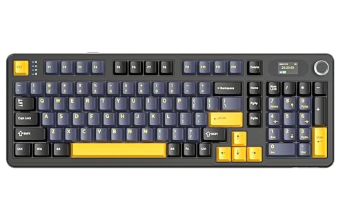 ATTACK SHARK X98PRO ���J�j�J���L�[�{�[�h ���C�����X �K�X�P�b�g�}�E���g 5�w�p�b�h Bluetooth/2.4GHz/USB-C TFT�X�N���[�� �������m�u �z�b�g�X���b�v�Ή� Bluetooth/2.4GHz/USB-C HIFI