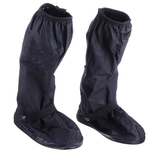 Cubrezapatos para ciclismo y pesca, impermeables y resistentes a las manchas, diseño reforzado para actividades al aire libre, unisex, color negro miniatura 1