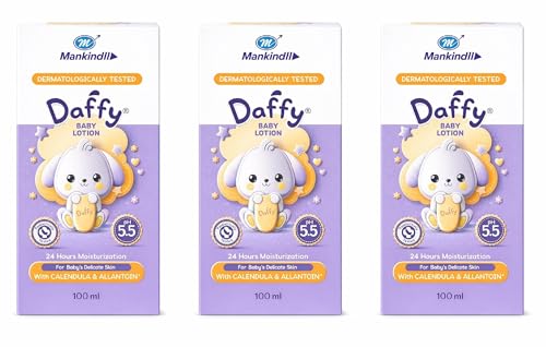 Image of Daffy Baby Lotion with Calendula & Allantoin, pH 5.5 Balanced, 100ml (Pack of 3)
