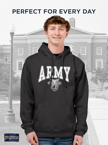 Image of JanSport NCAA Officially Licensed Rival Hoodie, Long Sleeve Unisex Sweatshirt, Cotton-Polyester Blend, Double-Layered Hood