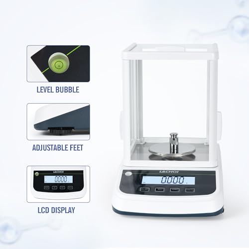 Image of Lab Analytical Balance 0.001g*100g Accuracy Precision Scale 0.001g | Lab Scale 0.001g Accuracy LCD Display With windshield RS232 Interface lab scale for pharmacy jewelry weighing