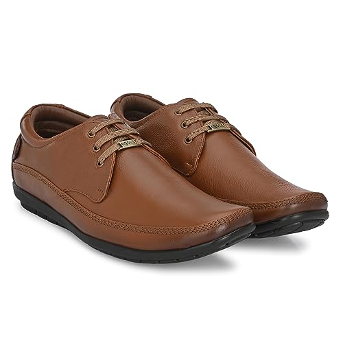 Image of egoss Premium Derby Shoes for Men | Genuine Leather | Stretch Fit | Elegant Formal Footwear | Office GS-347