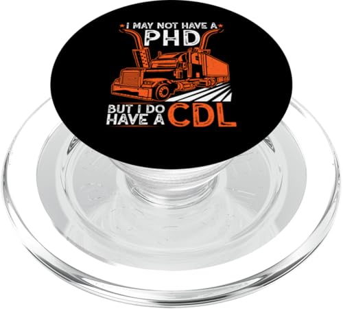 CDL Commercial Driver Trucker Truck Driver Logística PopSockets PopGrip para MagSafe