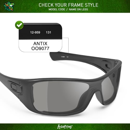 Image of Acefrog 4 Pairs Polarized Replacement Lenses for Oakley Antix OO9077 Sunglasses, Perfectly Fit, Shatterproof, Anti-scratch, Value Pack