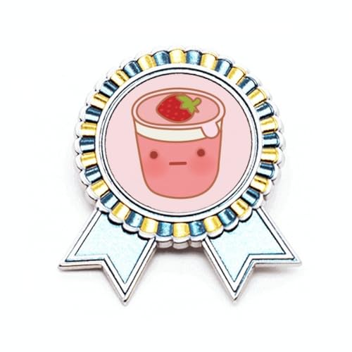 Broche fraise ice en métal durable design médaille de récompense