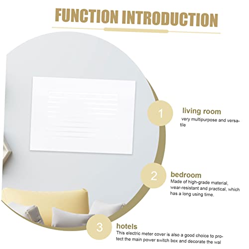 Boîte électrique avec couvercle décoratif blanc et cache moderne pour compteur mural