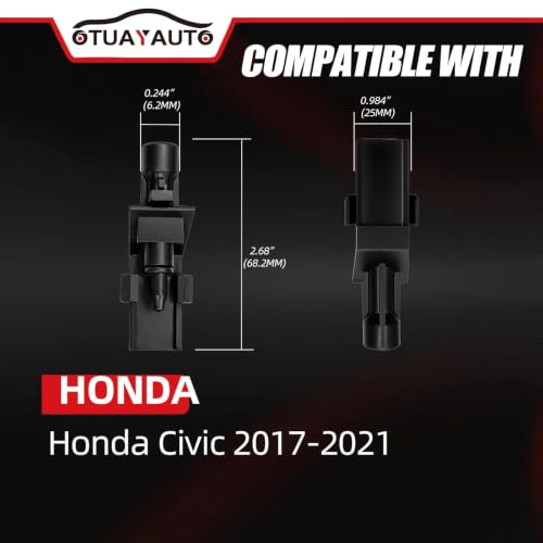 Image of OTUAYAUTO Front Windshield Washer Nozzles Replacement for 2017-2021 Honda Civic, Windshield Washer Fluid Nozzle Kit Replaces 76810-TGG-E01, Set of 2