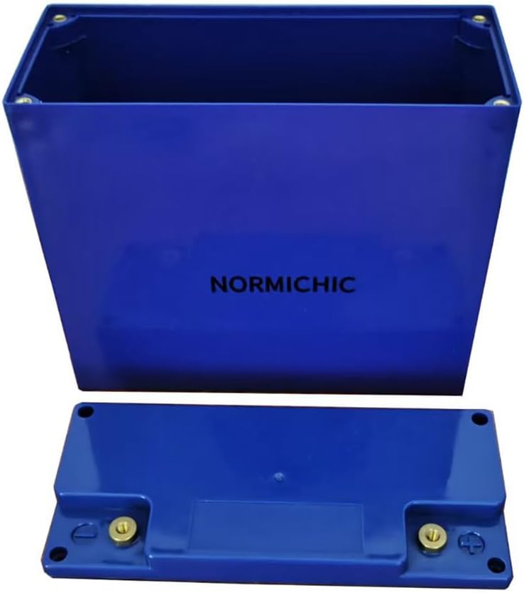NORMICHIC DIY Battery Holder Box Plastic Case (Blue)