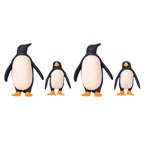 NUOBESTY 8 Pcs Mini Figuras de Pinguim Enfeites de Pinguim de Plástico Miniaturas de Animais Bolo Fi
