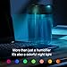 Imagen de CHICIRIS Humidificador de escritorio de niebla fría de 2000 ml con luz nocturna colorida para dormitorio de bebé
