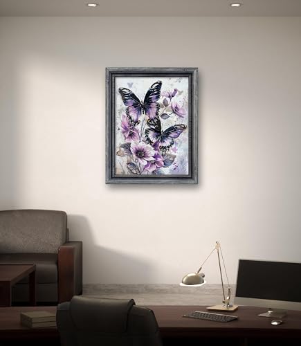 Image of Leczany Cross Stitch Patterns Stamped Kit for Beginners | Embroidery Supplies DIY Craft Kit Needlepoint for Adults Starter | 11CT, 3 Strands | Butterflies and Flowers 15.8x20.9 inches