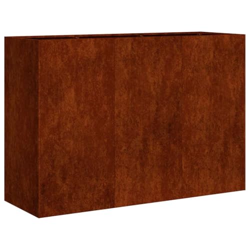 VidaXL Jardinera oxidada 120x40x80 cm Acero