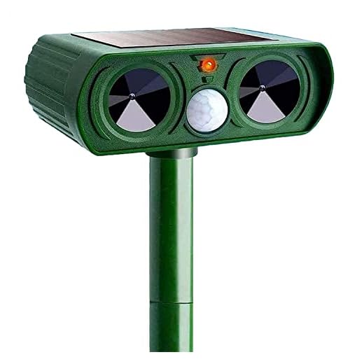 2023 Solar Ultrasonic in Repellent Defender Rat, Squirrel, Deer, Raccoon, Skunk, Rabbit, Mole, Dog, Cat, Waterproof with Motion Detector