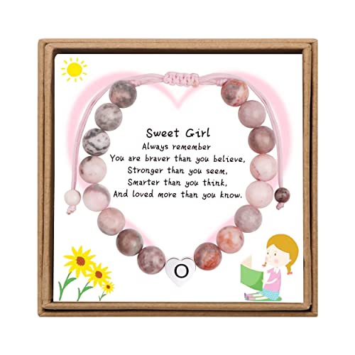 Birthday Gifts For Girls Jewelry Initial Charm Bracelets Stainless Steel Heart 26 Letters Alphabet Bracelet For Daughter Niece Crystal Stone Beads Bracelet Inspirational Gifts For 15 Year Old Girl #TOP18