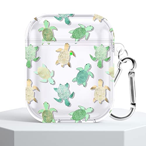 Cute Cow Airpods Case Cover,Soft Tpu Airpods Case 2&1 Shockproof Silicone Waterproof Airpods Skin Cover Protective Case For Airpods 1St/2Nd Charging Case For Iphone Xr/7/7P/8/8P (Little Turtle) #TOP6