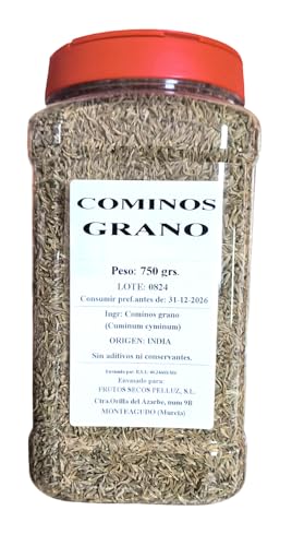 Cominos Grano 750 Gr - Producto Natural - Semillas de Comino Puro para Cocina y Remedios Naturales - pelluz