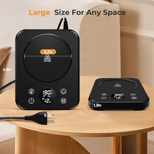 Image of Fastest Heating Mug Warmer - 36W Coffee Mug Warmer for Desk with Temperature Display, Smart Candle Warmer, 2-12Hours Auto Shut Off - Coffee Accessories Keep Beverages Coffee Warmer(Black