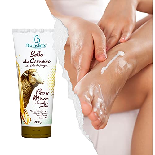 Sebo De Carneiro Com Óleo De Argan 200g - Bio Instinto