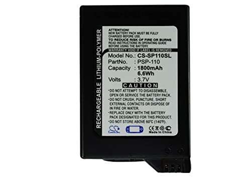 Cameron Sino Battery For Psp-1000, Psp-1000G1, Psp-1000G1W, Psp-1000K, Psp-1000Kcw, Psp-1001, Psp-1004, Psp-1006 Pn: Psp-110 1800Mah / 6.66Wh #TOP4
