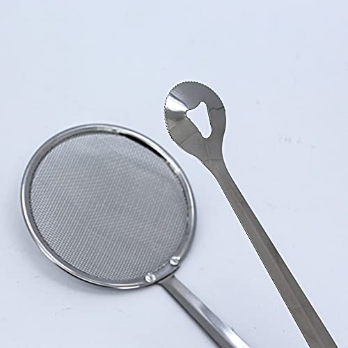 YAZI Escumadeira Para Frituras com Pegador de Aço Inox 27.5 Cm - YA104 - Yangzi