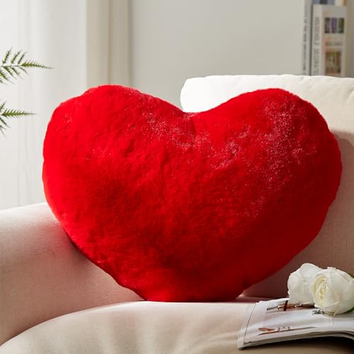 YRXRUS Valentines Heart Pillows, Love Heart Shaped...