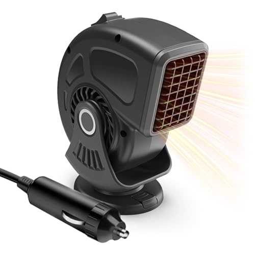 MidingChai Auto Heizung 12V, 2-In-1 Multifunktions Heizlüfter Auto, 360°Drehbar Autoheizung Heizung & Kühlung, Negativionenreinigung, Frontscheibenheizung mit Überhitzungsschutz für Wohnmobil LKW PKW
