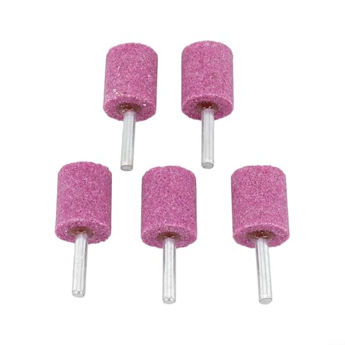 High Hardness Chrome Corundum Polishing Abrasive Stone 6mm Shank Wear Resistant Grinding Tool for Jade Wood Metal Industrial Renovation Work(6x25)