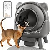 Cavrtbany Automatic Cat Litter Box, Self Cleaning Litter Box, Cat Robot for Multiple Cats, with Smart APP Control and Health Monitoring, Safety Protection, with Trash Bags, Gray