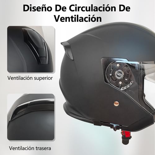 Casco de moto de doble visera ECE 2206 con ventilaci&oacute;n optimizada 709 ABS 3