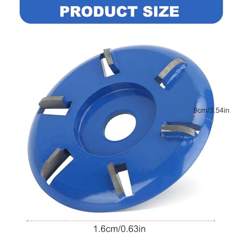 Disco de corte de pezuñas con amoladora angular de 6 dientes metal azul talla de madera 3