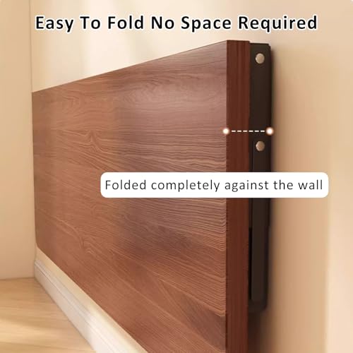 Établi pliable de 60 cm en bois avec table murale à abattant