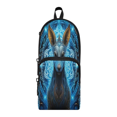 Canguro Chiaro Astuccio per Matite Divertenti Astucci per Penne Tipo Zainetto per Bambini e Ragazzi fantasia blu